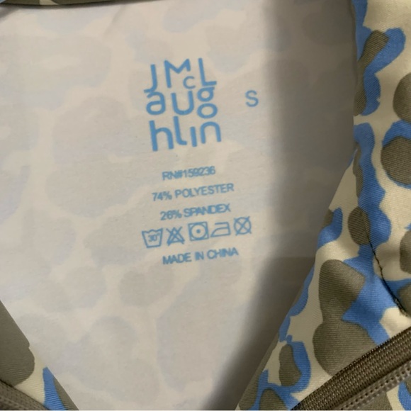 J McLaughlin Shirt Top Womens S Catalina Cloth Leopard Print Golf Tennis 1/4 Zip - Picture 16 of 16